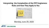 Interpreting the Complexities of the PPP Loan Forgiveness Rules and How They Apply to You: Q&A Panel icon