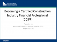 Find Your Path to become a Certified Construction Industry Financial Professional (CCIFP)     icon