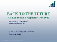 BACK TO THE FUTURE: An Economic Prospective for 2011 icon