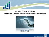 Credit Where It's Due: R&D Tax Credits for Construction Companies 