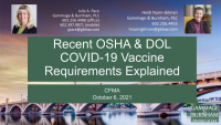 Recent OSHA & DOL Covid-19 Vaccine Requirements Explained icon