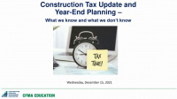 Construction Tax Update and Year-End Planning icon