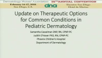 Update on Therapeutic Options for Common Conditions in Pediatric Dermatology icon