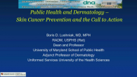 Public Health and Dermatology - Skin Cancer Prevention and the Call to Action icon