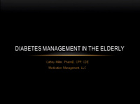 Diabetes Management in the Elderly