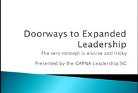 Doorways to Expanded Leadership