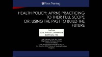 Keynote Address - Health Policy: APRNs Working to the Full Extent of the Law icon