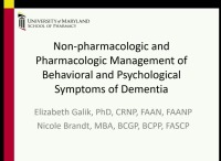 Non-Pharmacologic and Pharmacologic Management of Behavioral and Psychological Symptoms of Dementia in Long-Term Care