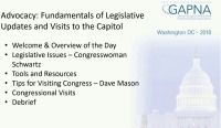 Advocacy: Fundamentals of Legislative Updates and Visits to the Capitol