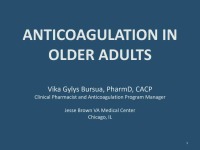 Anticoagulation in Older Adults