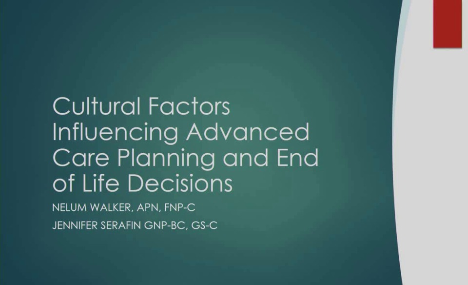 Cultural Factors Influencing Advance Care Planning and End-of-Life Discussions