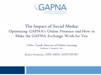 The Impact of Social Media: Optimizing GAPNA’s Online Presence and How to Make the GAPNA exchange Work for You