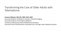 Transforming the Care of Older Adults with Telemedicine