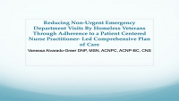 Reducing Non-Urgent Emergency Department Visits of Homeless Veterans through Adherence to a Nurse Practitioner-Led Comprehensive Plan of Care