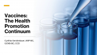 Vaccines: The Health Promotion Continuum icon