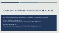 Conscientious Prescribing in Older Adults