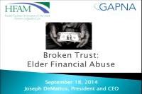 Financial Abuse in the Elderly