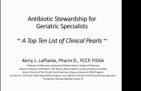 Antimicrobial Stewardship for Geriatric Specialists icon