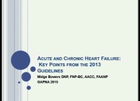 Acute and Chronic Heart Failure: Key Points from 2013 Guidelines