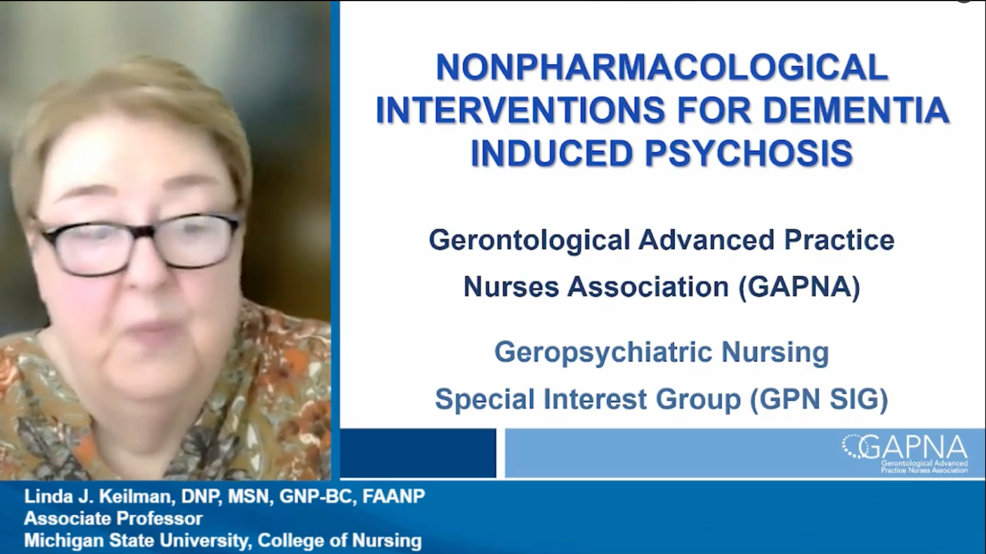Nonpharmacological Interventions - for the Caregiver