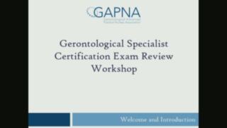 Gerontological Specialist Certification Exam Review Workshop