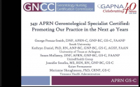 APRN Gerontological Specialists Certified: Promoting Our Practice in the Next 40 Years icon
