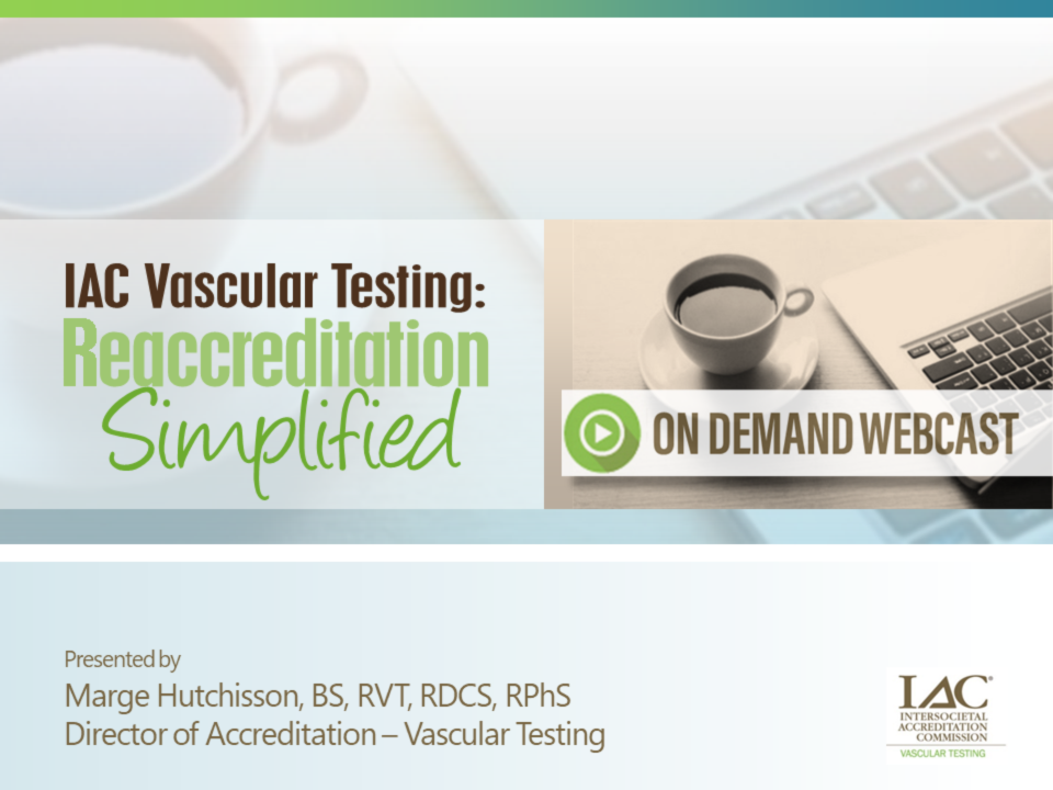 ODW – IAC Vascular Testing: Reaccreditation Simplified icon