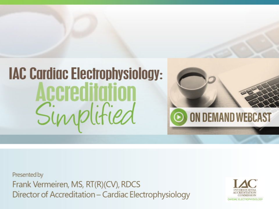 ODW – IAC Cardiac Electrophysiology: Accreditation Simplified icon
