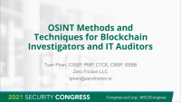 OSINT Methods and Techniques for Blockchain Investigators and IT Auditors