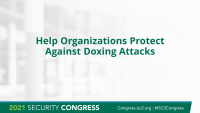 Help Organizations Protect against Doxing Attacks