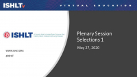 New Frontiers in Heart and Lung Transplantation: ISHLT2020 Plenary Session Selections I icon