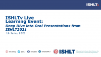 Deep Dive into Oral Presentations from ISHLT2021 icon