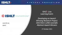 ISHLTv LUNG Webinar:  Developing an Award-Winning Research Project: ISHLT2021 Scientific Abstract Award Winners icon