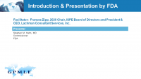 Introduction & Presentation by FDA icon