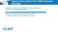 Supply Chain Impact From CMO Viewpoint icon