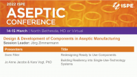 Concurrent Session: Design & Development of Components in Aseptic Manufacturing icon