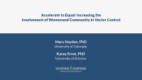 Accelerate to Equal: Increasing the Involvement of Women and Community in Vector Control