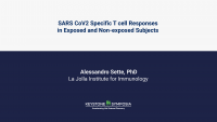 SARS CoV2 Specific T cell Responses in Exposed and Non-exposed Subjects icon