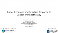 Tumor Genomics and Selective Response to Cancer Immunotherapy icon