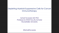 Depleting Myeloid-Suppressive Cells for Cancer Immunotherapy icon