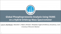 Short Talk: Global Phosphoproteome Analysis using FAIMS on a Hybrid Orbitrap Mass Spectrometer icon