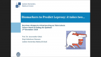 Short Talk: Biomarkers to Predict Leprosy: it takes two… icon