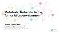 Metabolic Networks in the Tumor Microenvironment icon