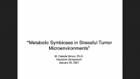 Metabolic Symbioses in Stressful Tumor Microenvironments icon