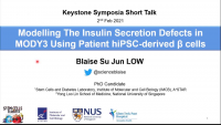 Short Talk: Modeling the Insulin Secretion Defects in MODY3 using Patient hIPSC-derived Beta Cells icon