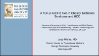 A TGF-ß-ALDH2 Axis in Obesity, Metabolic Syndrome, and HCC icon
