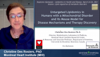 Untargeted Lipidomics in Humans with Mitochondrial Disorders and Their Mouse Models for Disease Mechanism and Therapy Discovery icon
