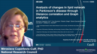 Short Talk: Analysis of Changes in Lipid Network in Parkinson’s Disease through Distance Correlation and Graph Analytics icon
