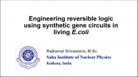 Short Talk: Engineering Reversible Logic Based Synthetic Gene Circuits in Living Bacteria and Its Potential Application in Therapeutic Delivery to Human Cancer Cells icon
