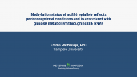 Methylation status of nc886 epiallele reflects periconceptional conditions and is associated with glucose metabolism through nc886 RNAs icon